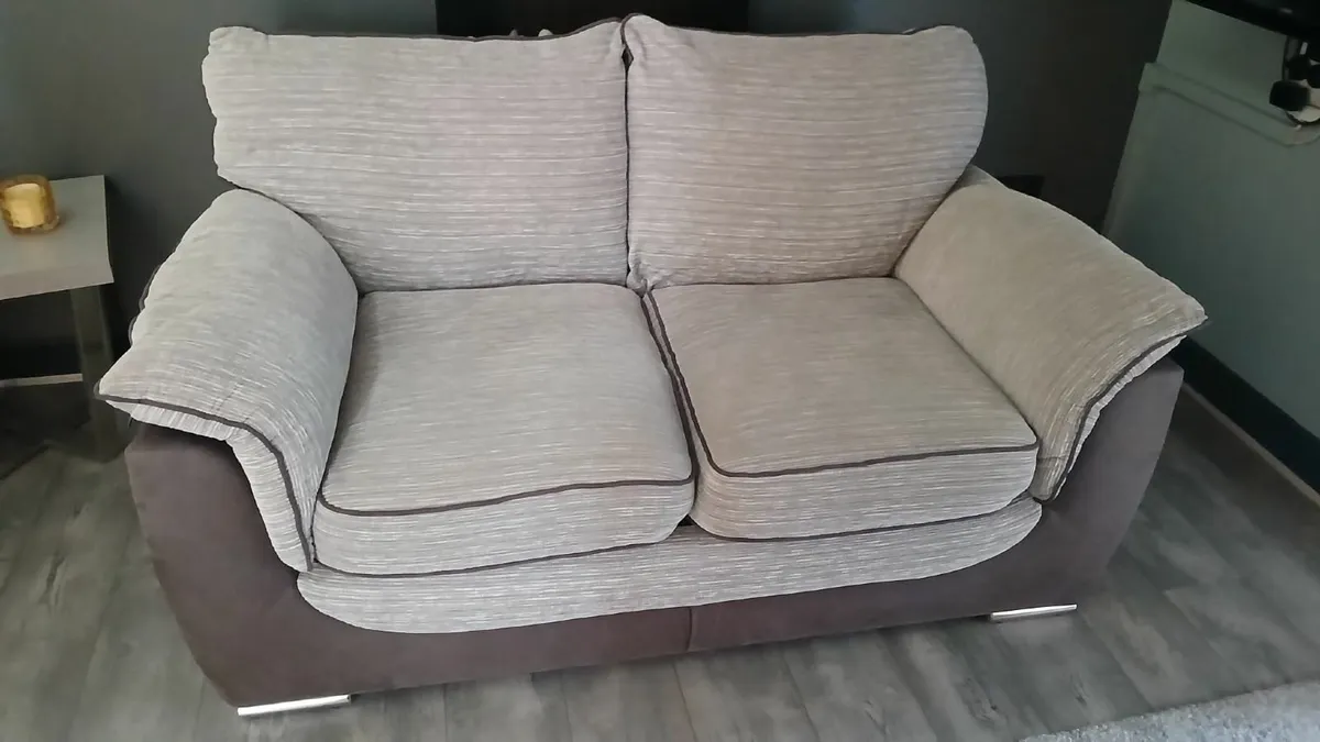 Two seater  fabric sofa - Grey - Image 2