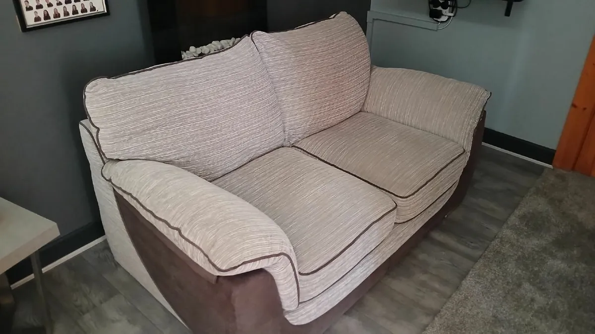 Two seater  fabric sofa - Grey - Image 3