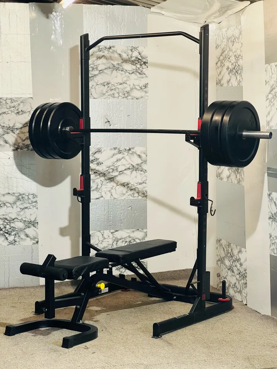 OLYMPIC WEIGHTLIFTING 110KG WEIGHT BENCH RACK BAR - Image 1