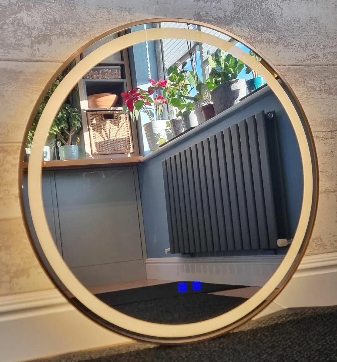 LED Bathroom Mirror Gold Demister Antifog - Image 3