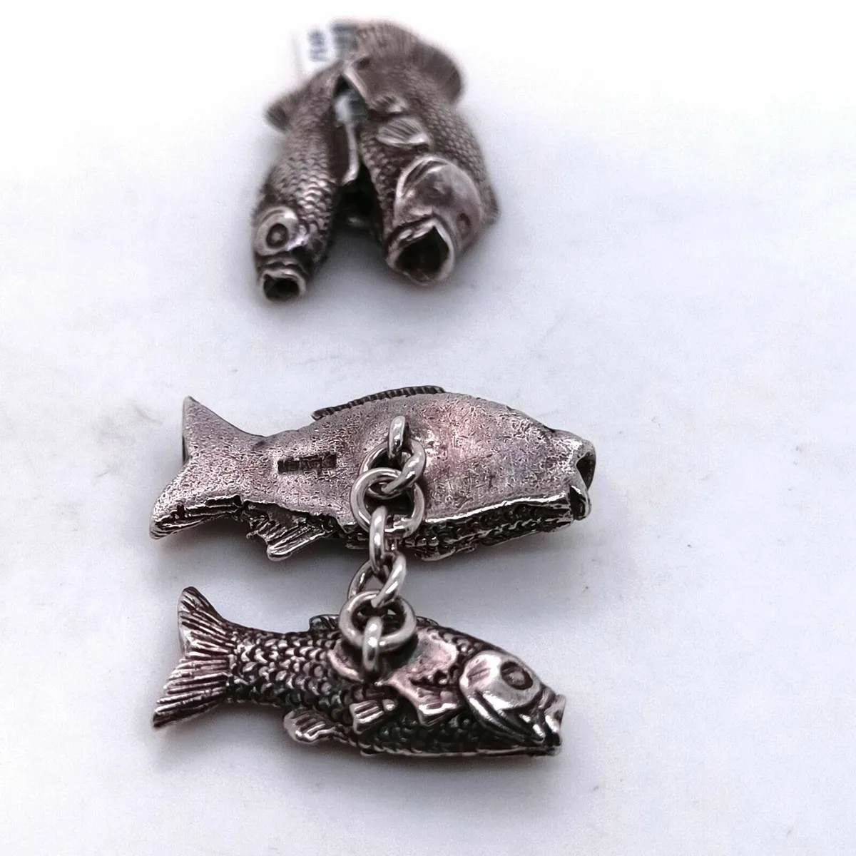 Silver Carp Fish cufflinks - Image 4