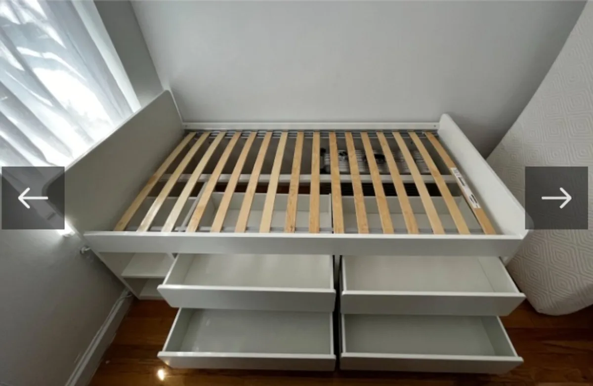 Slakt bed frame with storage Ikea - Image 3