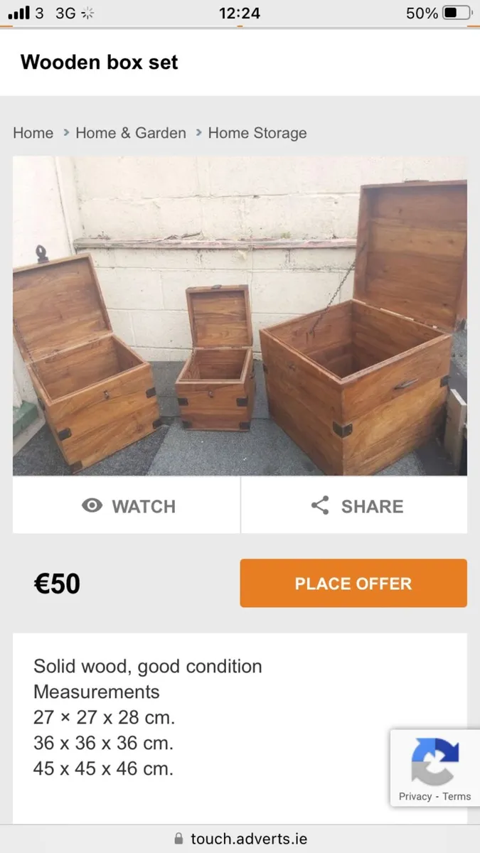 Wooden box set