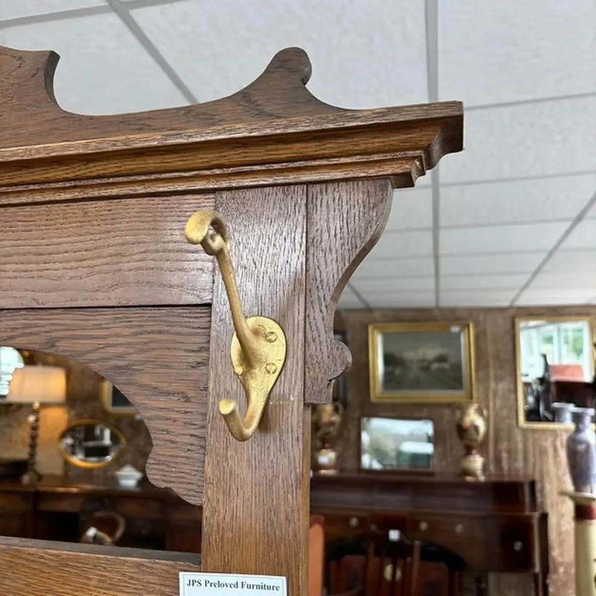 Circa 1920-1930, Art Nouveau oak hall coat stand - Image 2