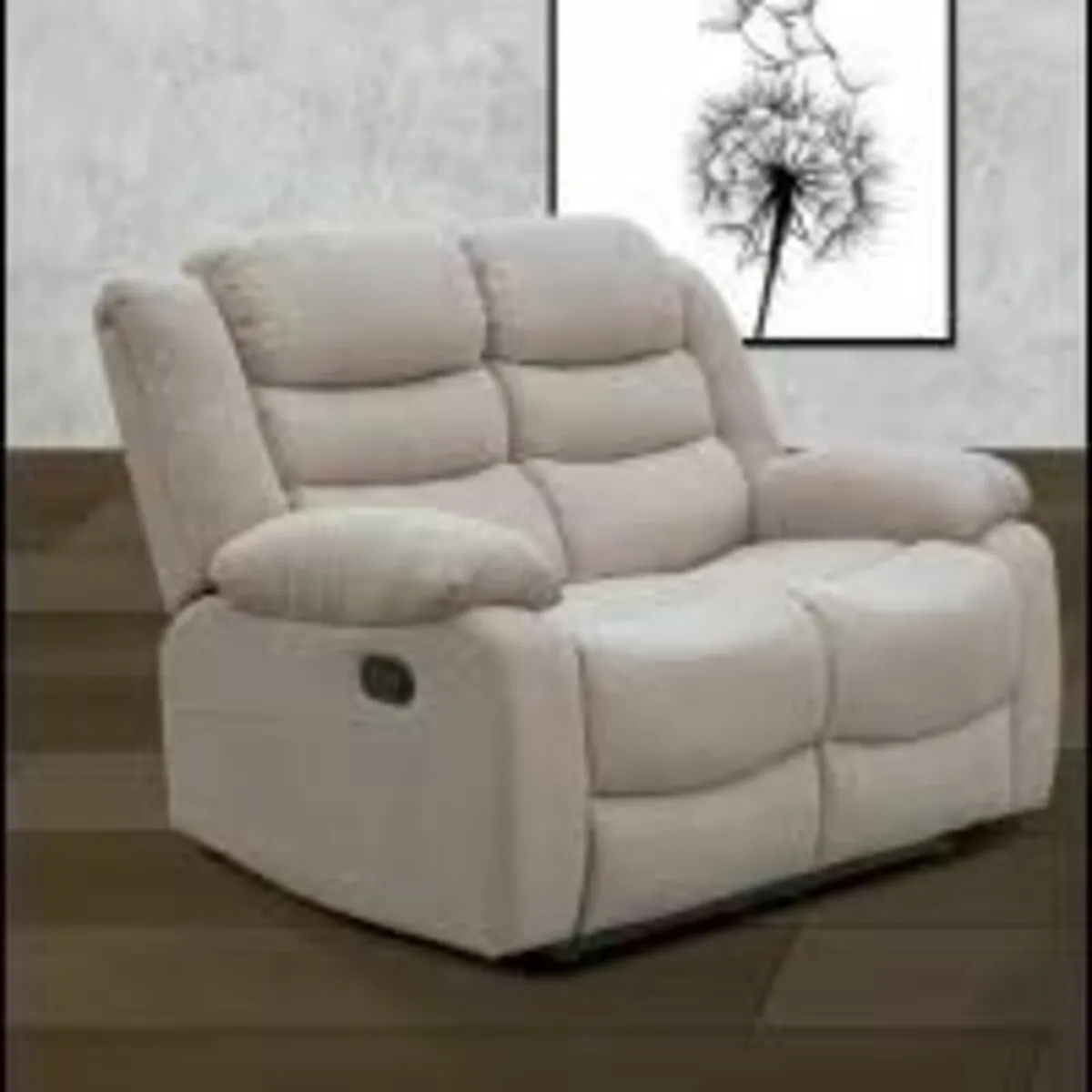 2 Seater Fabric Recliner Sofa, Brown - Brand new - Image 1
