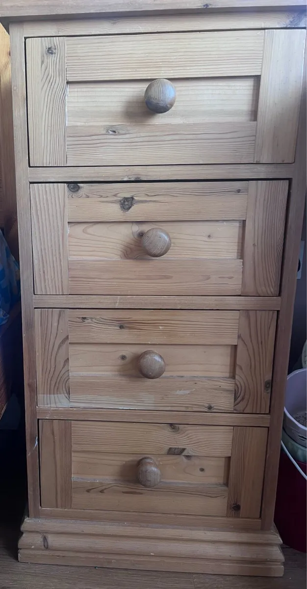 2 Solid wood + 2 ikea bedside drawers. Quick sale! - Image 1