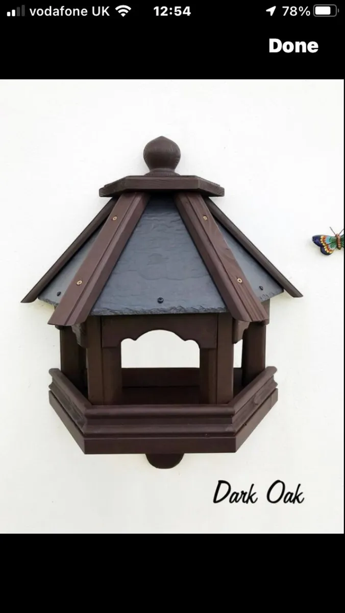 Bird Wall Feeder Slated Roof - Image 1