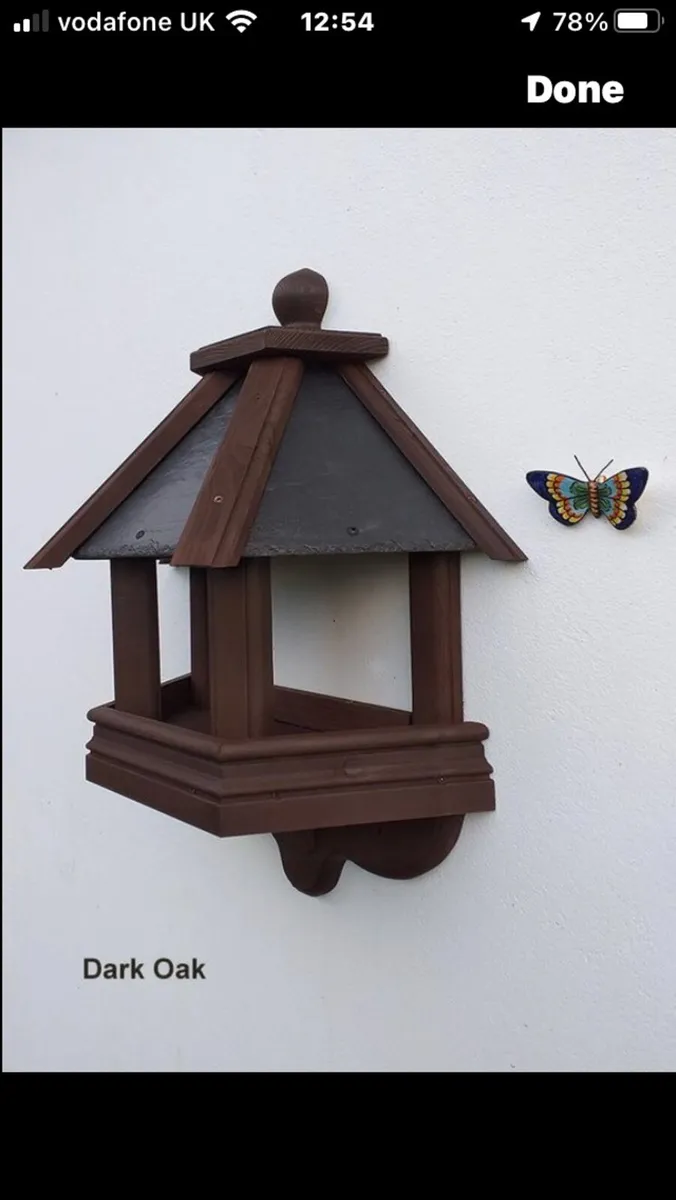 Bird Wall Feeder Slated Roof - Image 2