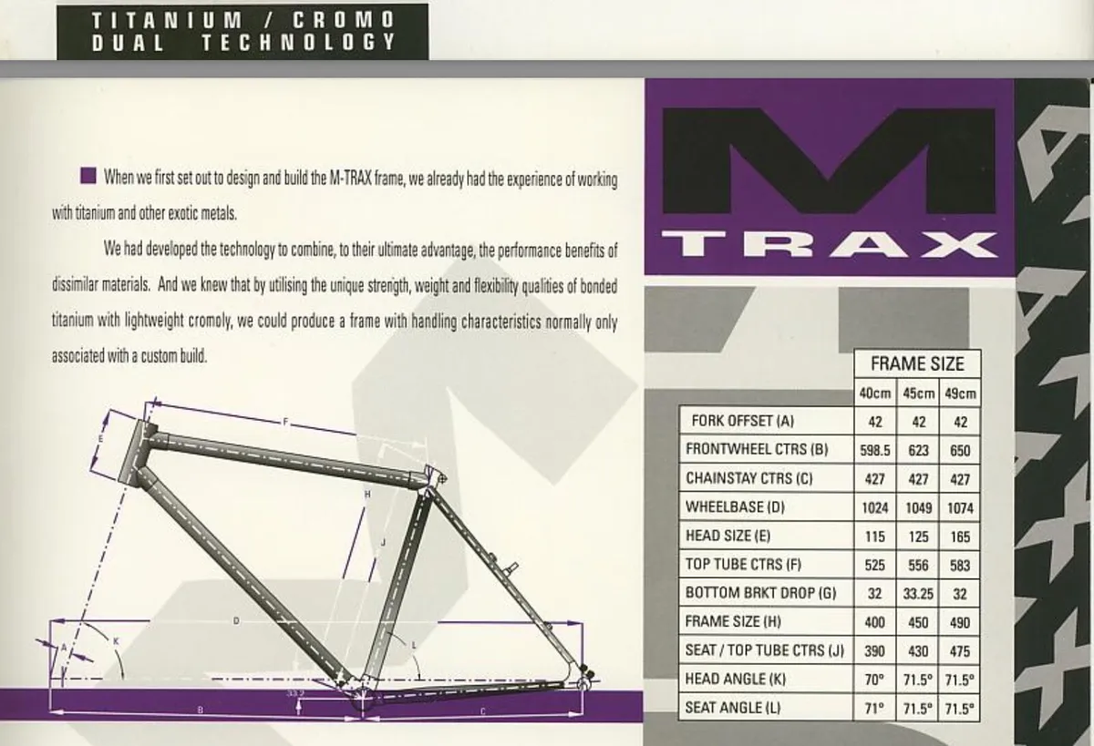 CLASSIC 1995 MTRAX Ti 1000 MTB - XTR/XT SPEC> - Image 2
