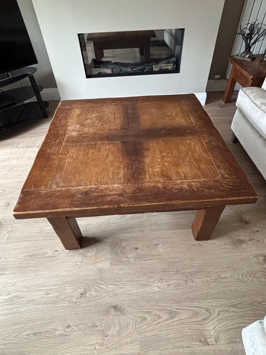 Rustic solid French Oak Coffee table