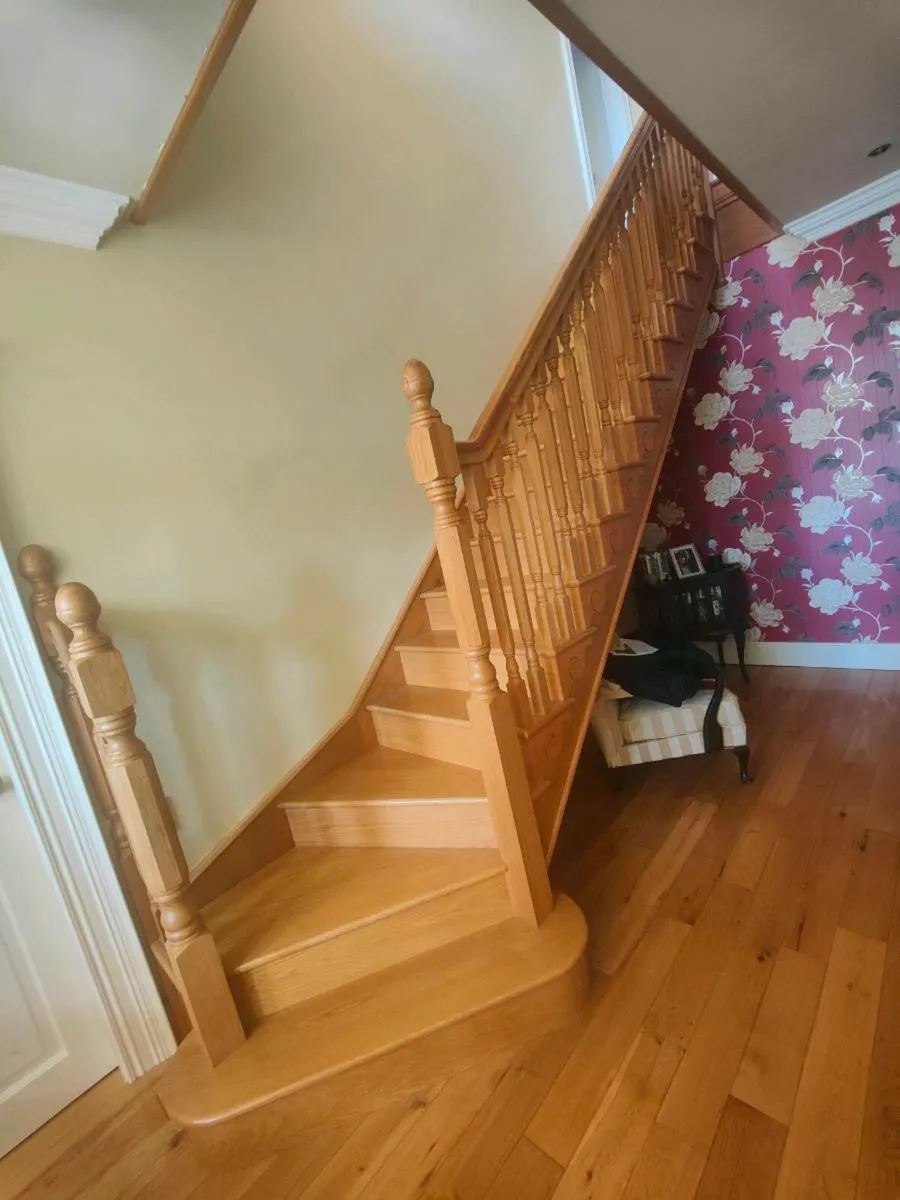 Solid Oak String Cut Stairs - Image 2