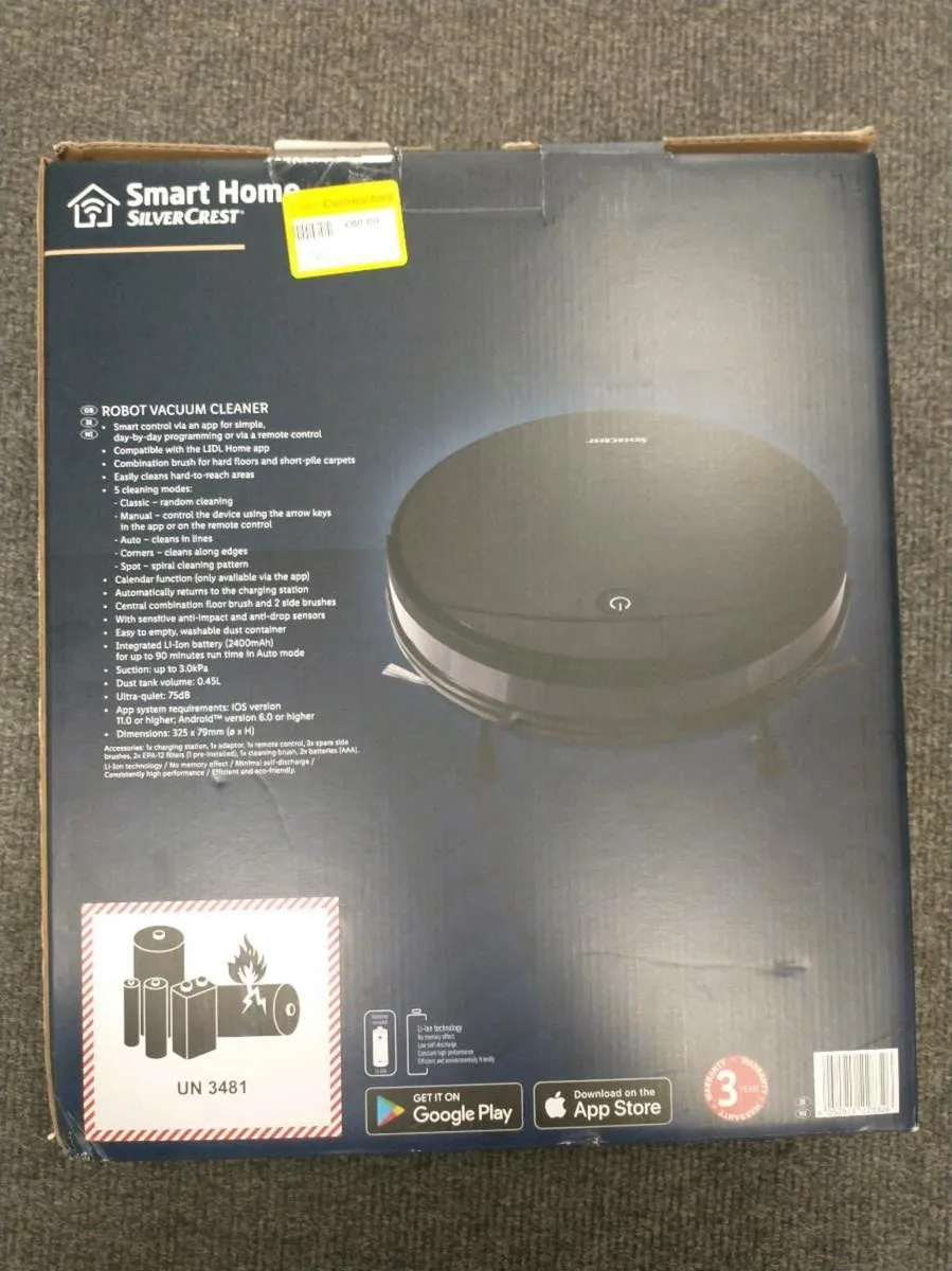 Silver Crest Robot Vacuum "New" - Image 2