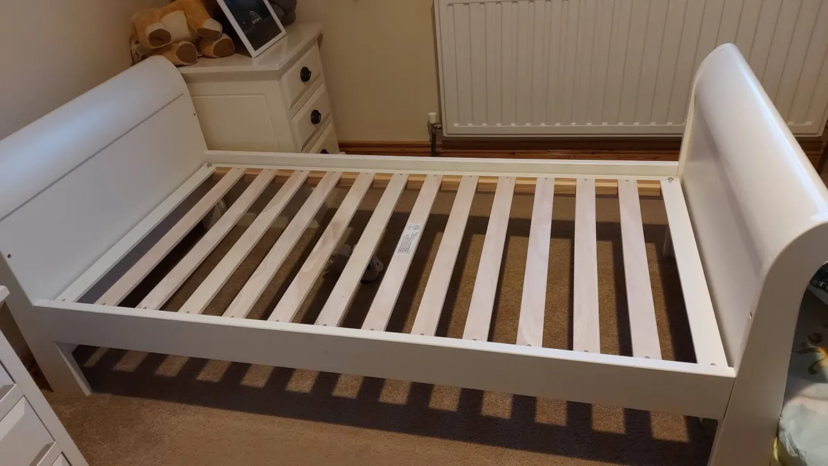 Mamas and papas cot bed with mattress plus crib - Image 2