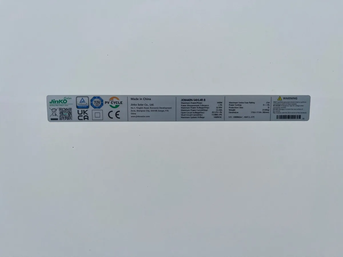Jinko 440 Watt Solar Panels - Image 2