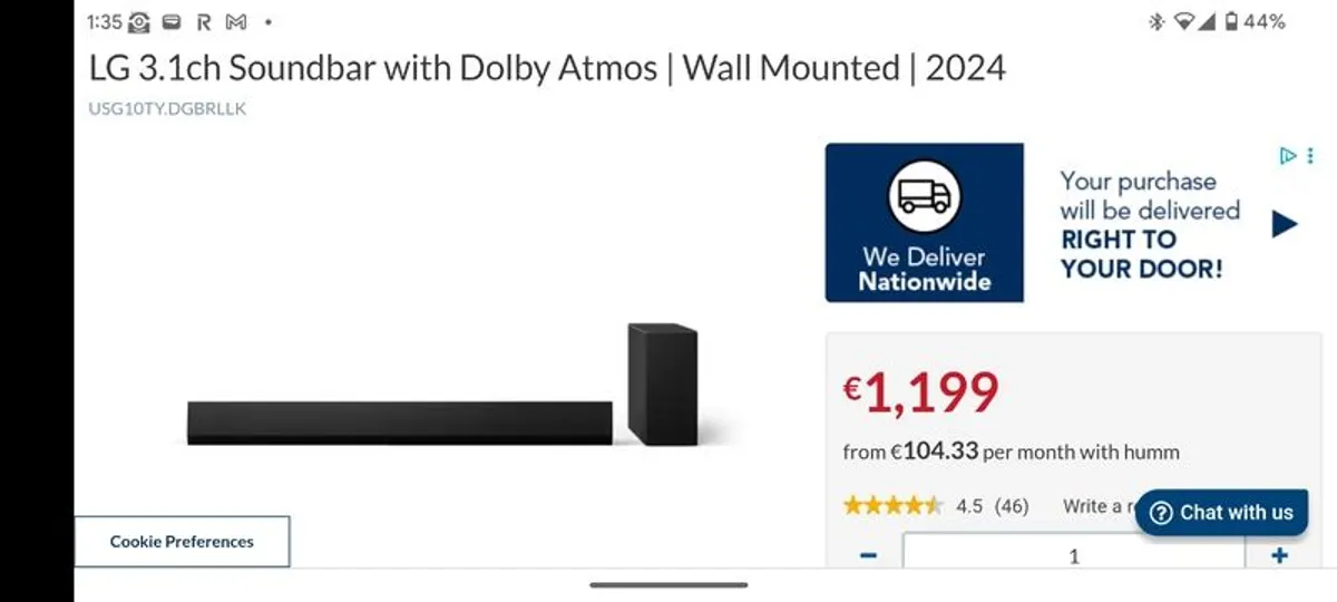LG soundbar RRP 1110 euro - Image 1