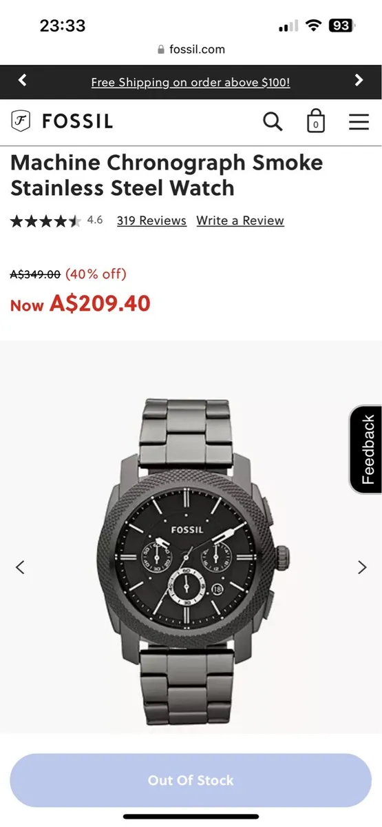 Brand New FOSSIL machine FS4662 watch for men - Image 4