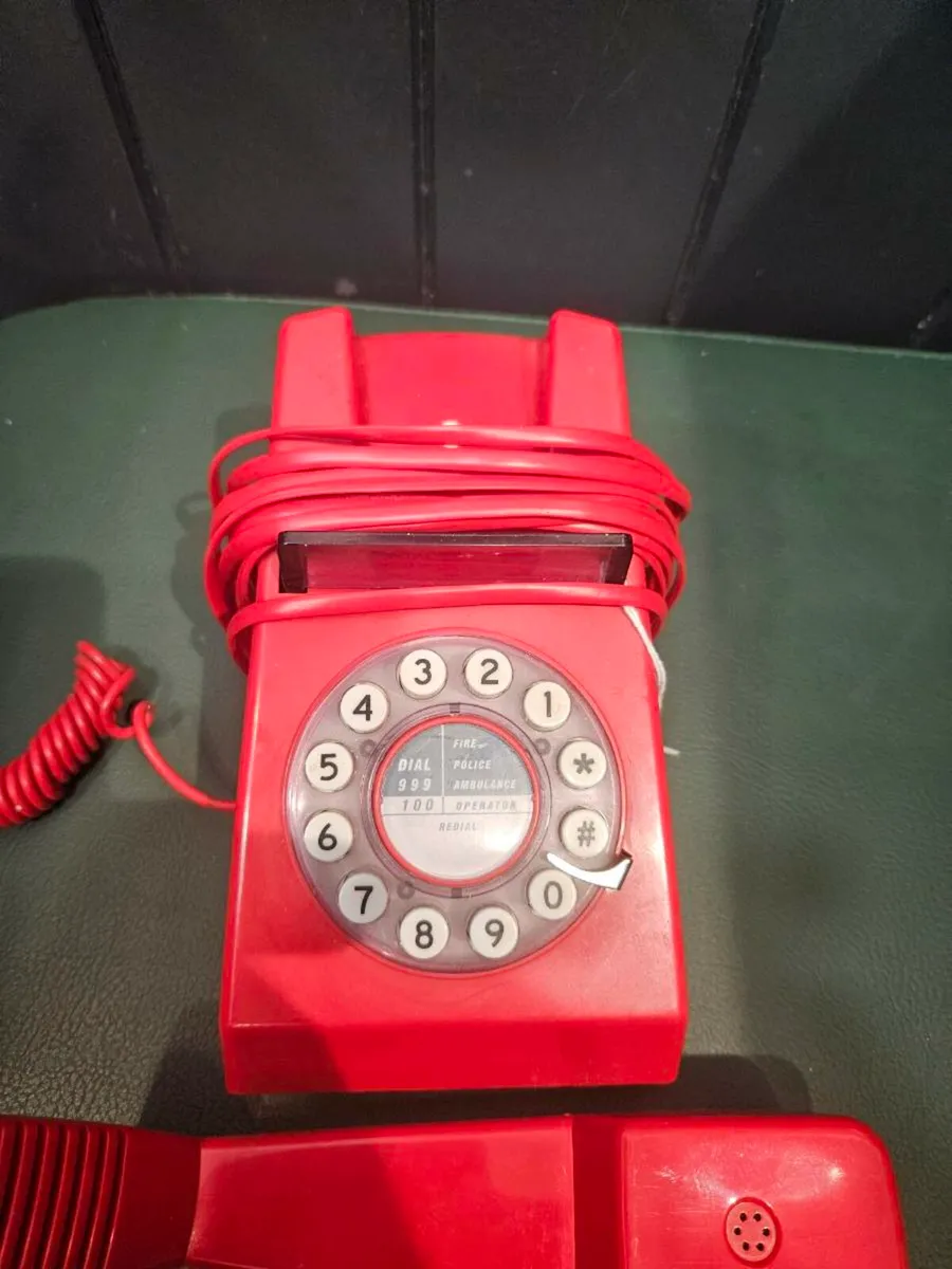 Vintage Red Telephone - Image 4
