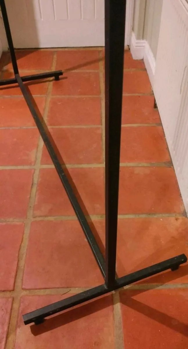 Large steel black clothes rail, one solid piece.
G - Image 2