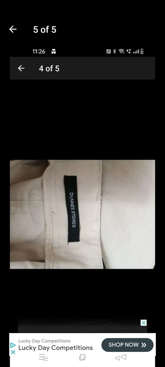 Dunne stores cream stretch cotton skirt, new never - Image 4