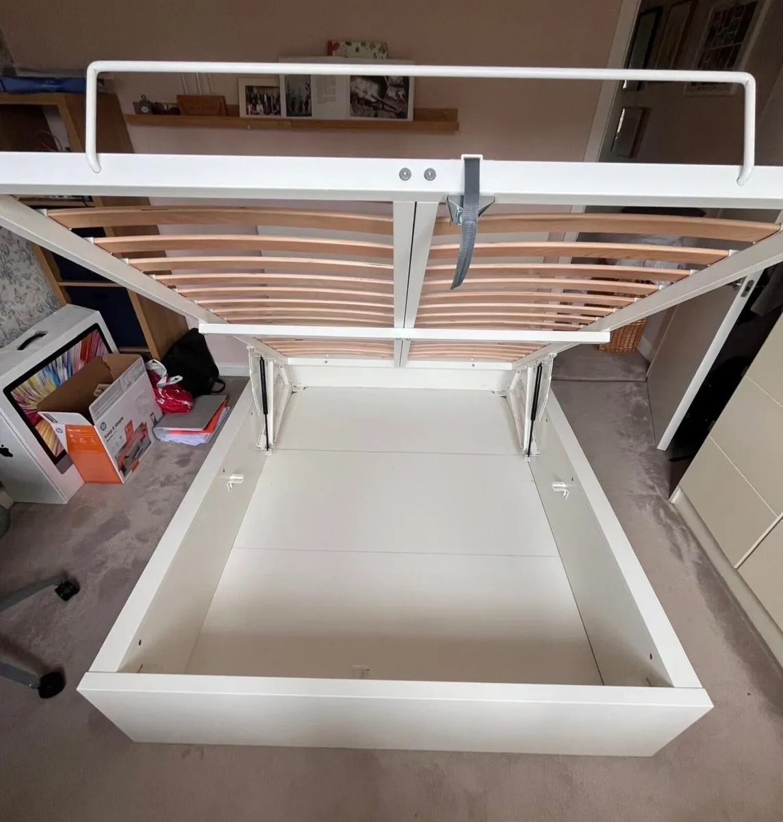 Ottoman bed, white, Standard Double - Image 3