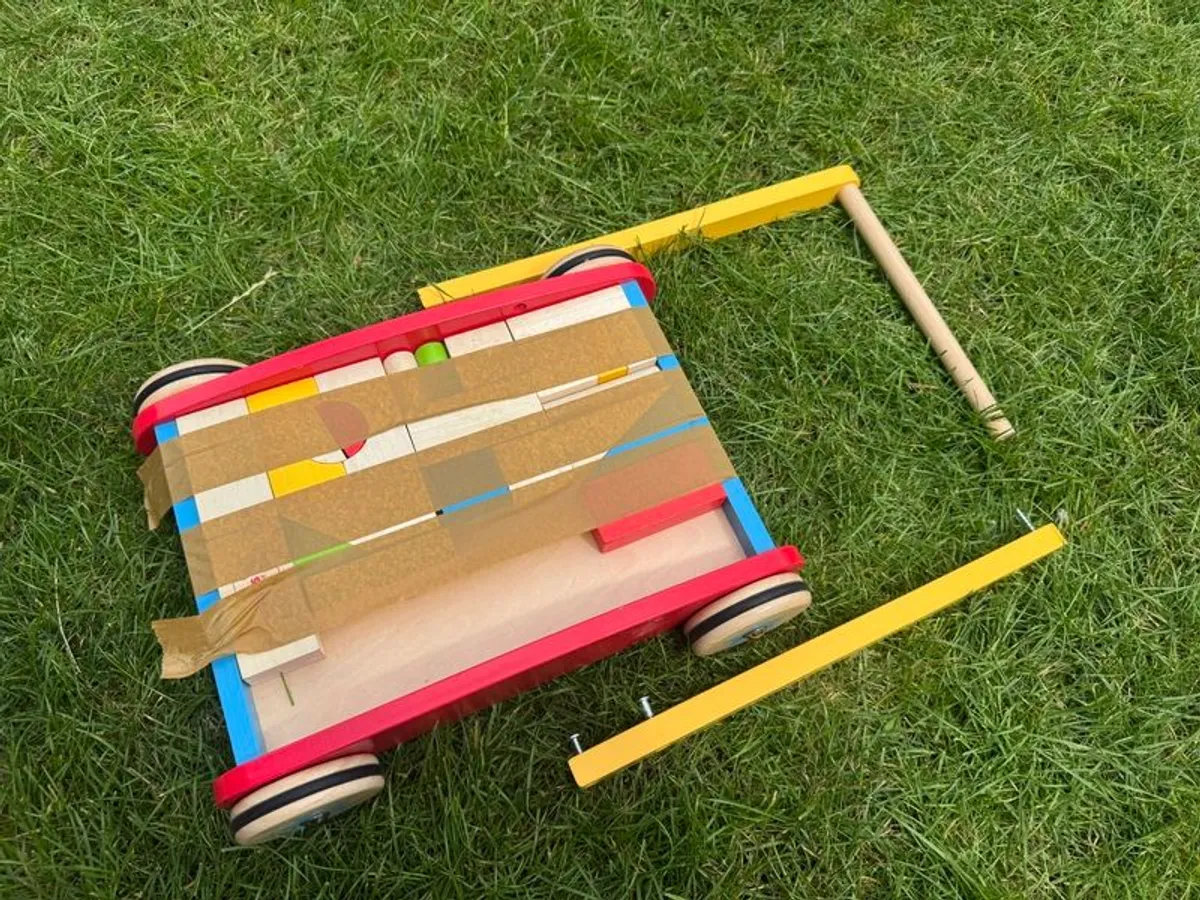 Bigjigs Wooden Baby Walker + Blocks - Image 2