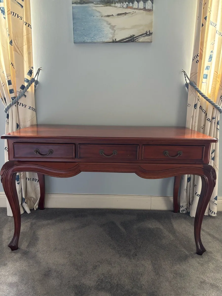 Mahogany Louis XV Provence Style Writing Desk - Image 1