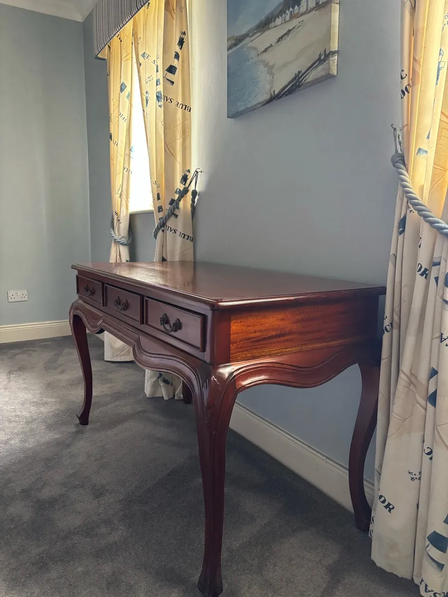 Mahogany Louis XV Provence Style Writing Desk - Image 3