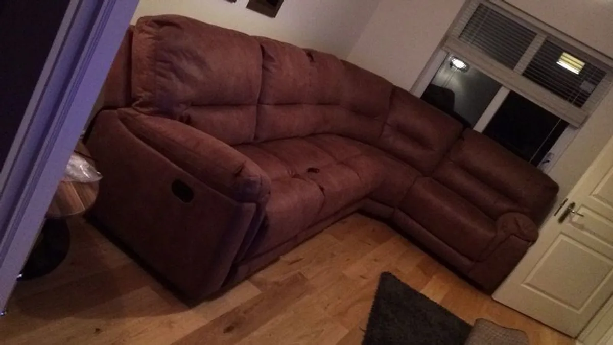 Brown L Shape Recliner sofa