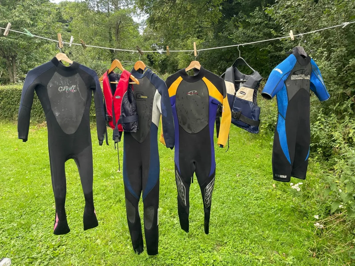 wet suits and buoyancy aid