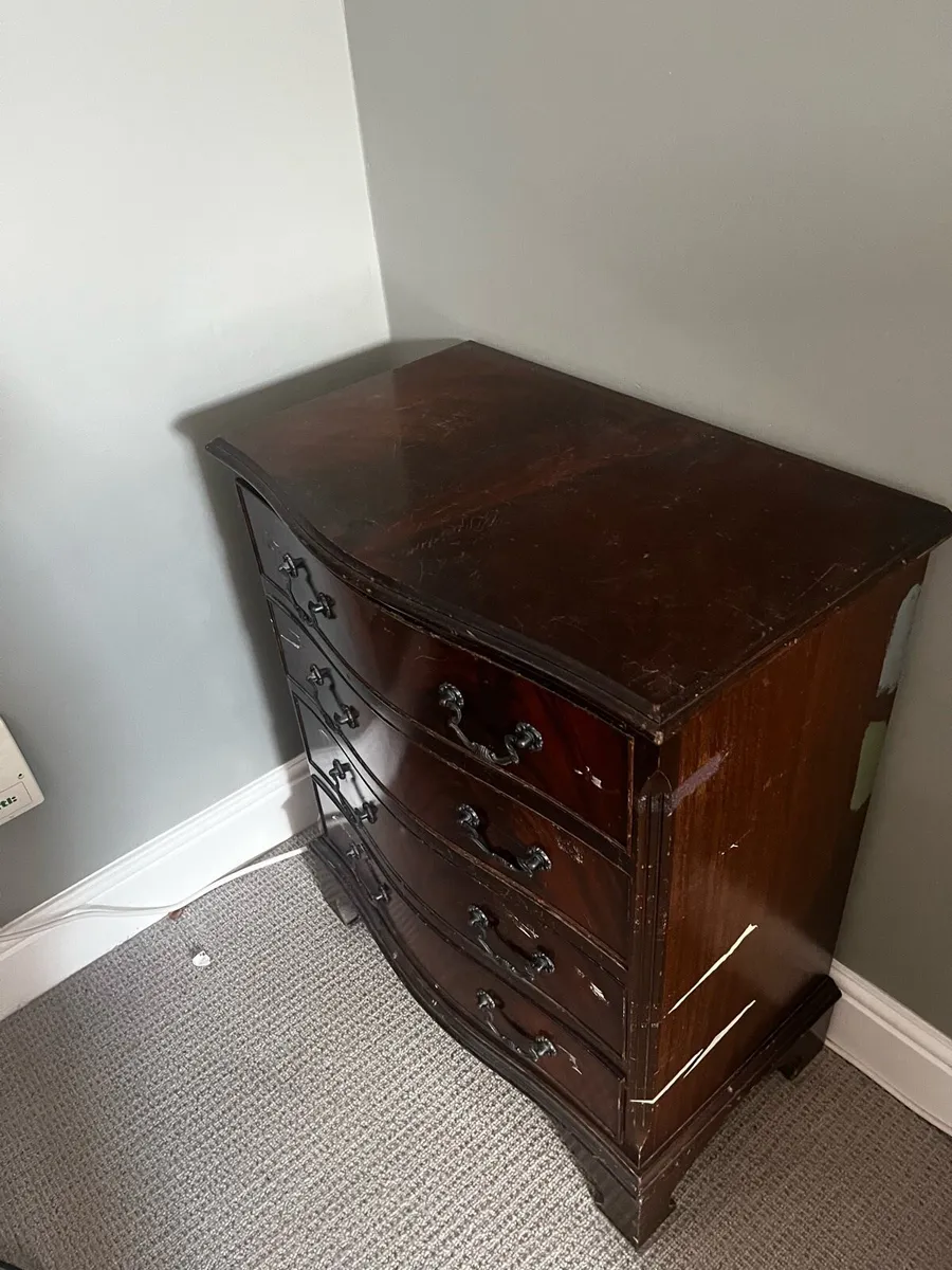 antique wooden chest of drawers - Image 2