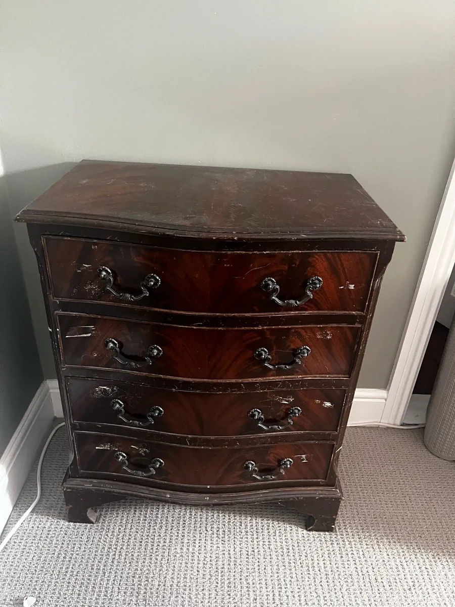 antique wooden chest of drawers - Image 4