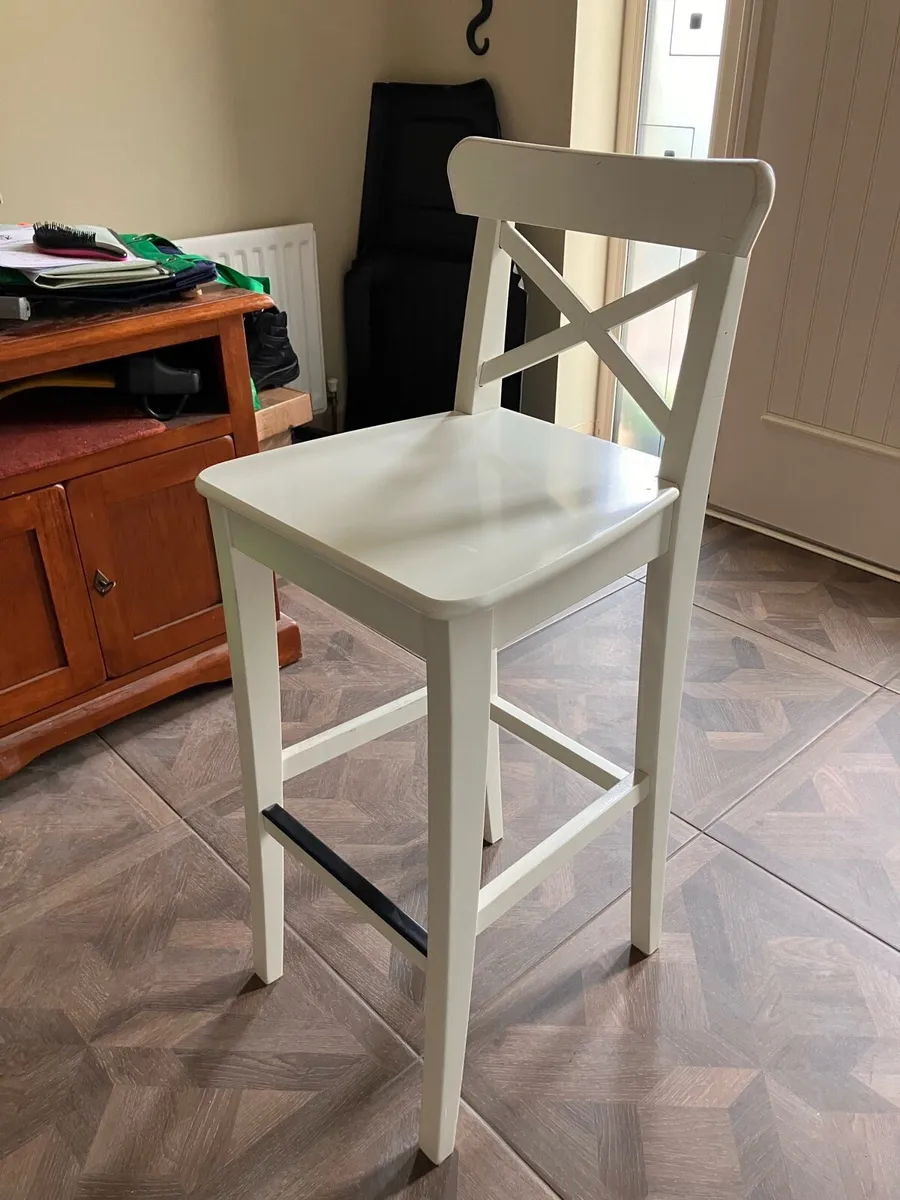 Cream Kitchen Stool x1 - Image 2