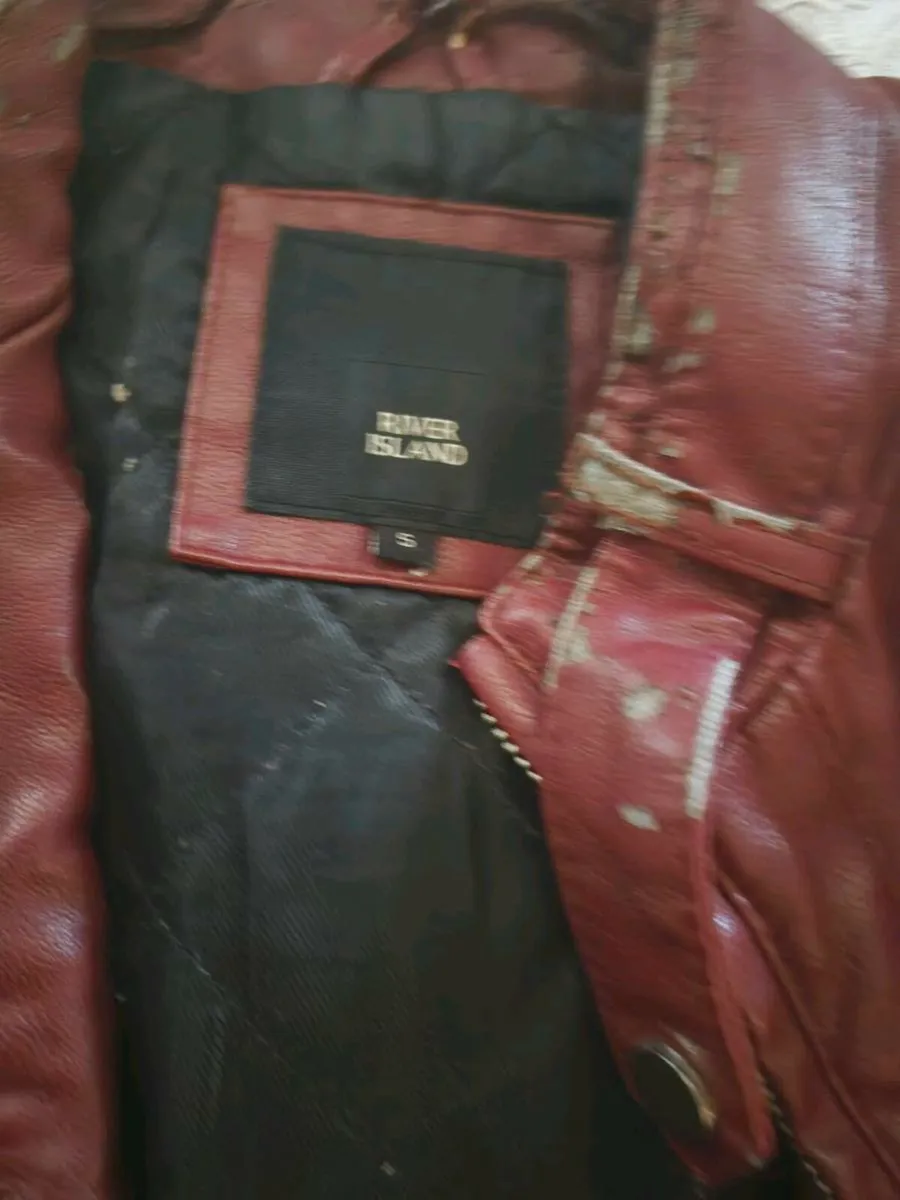 Leather biker jacket - Image 2