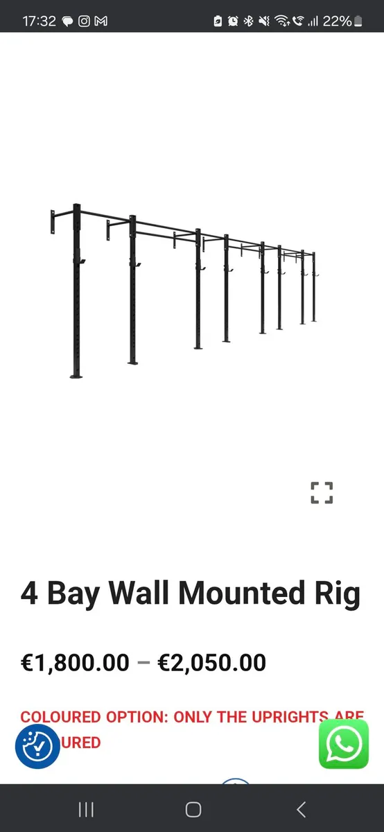 4 bay wall mount rack - Image 1