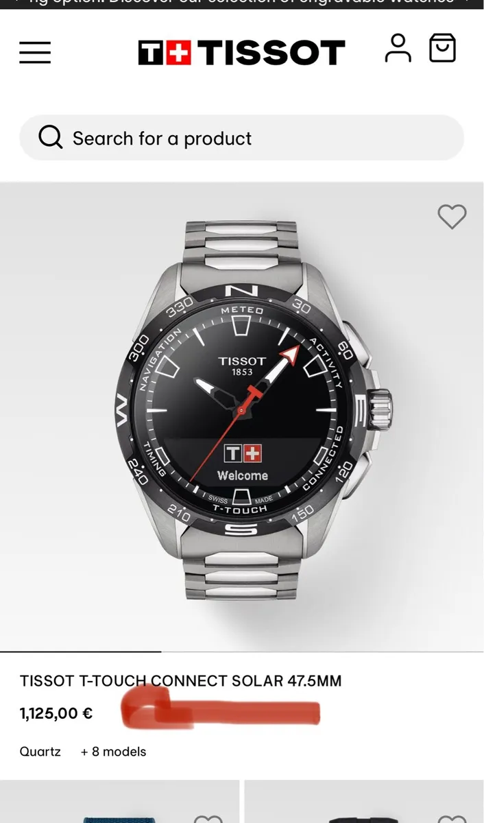 Tissot SmartWatch Titanium Solar Swiss Made - Image 3