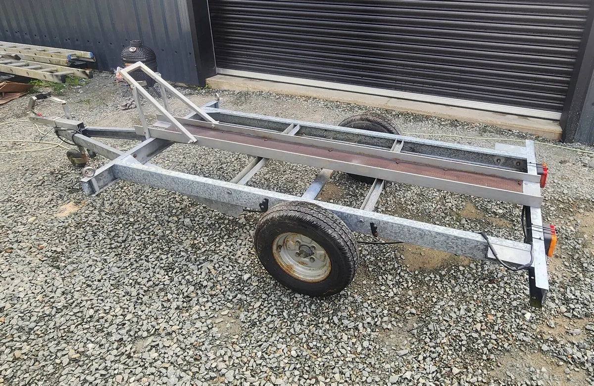 Single Bike Trailer Galvanized Motorcycle Trailer - Image 1