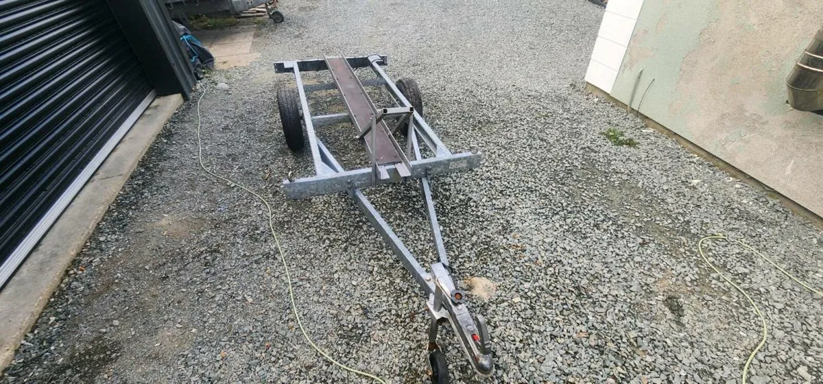 Single Bike Trailer Galvanized Motorcycle Trailer - Image 3