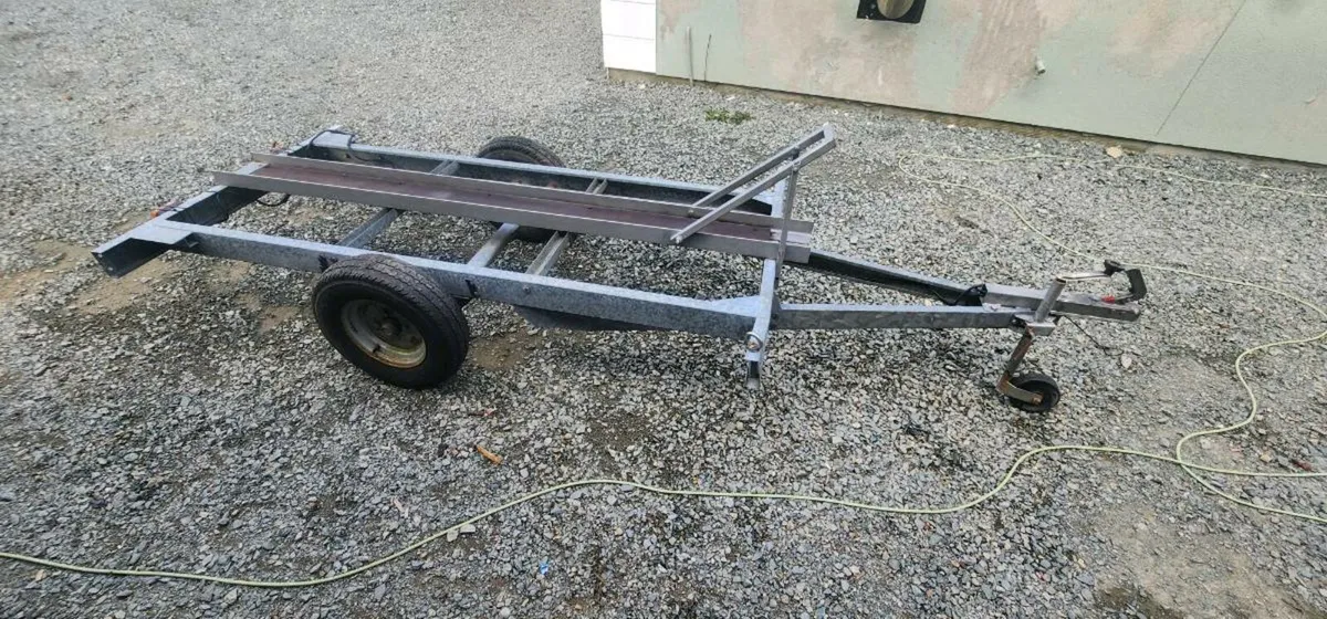 Single Bike Trailer Galvanized Motorcycle Trailer - Image 4