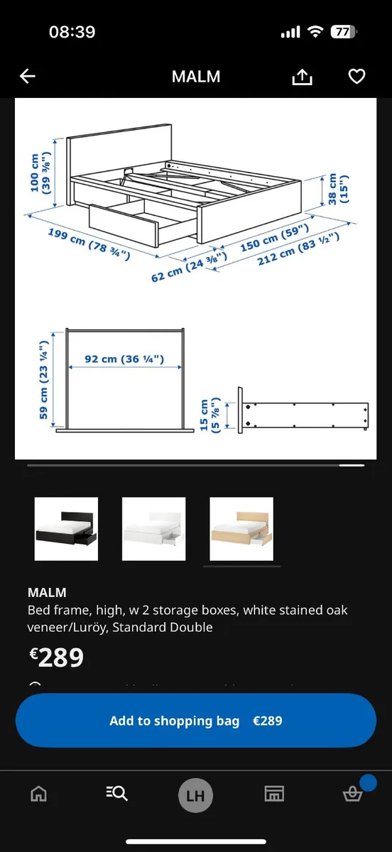 Malm Bed frame ikea - Image 2
