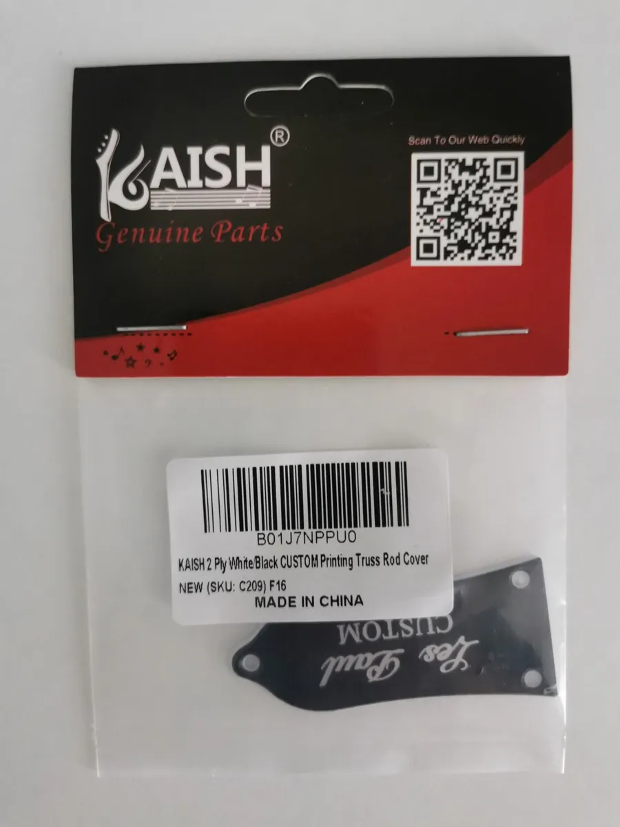 KAISH 2 Ply White/Black CUSTOM Truss Rod Cover