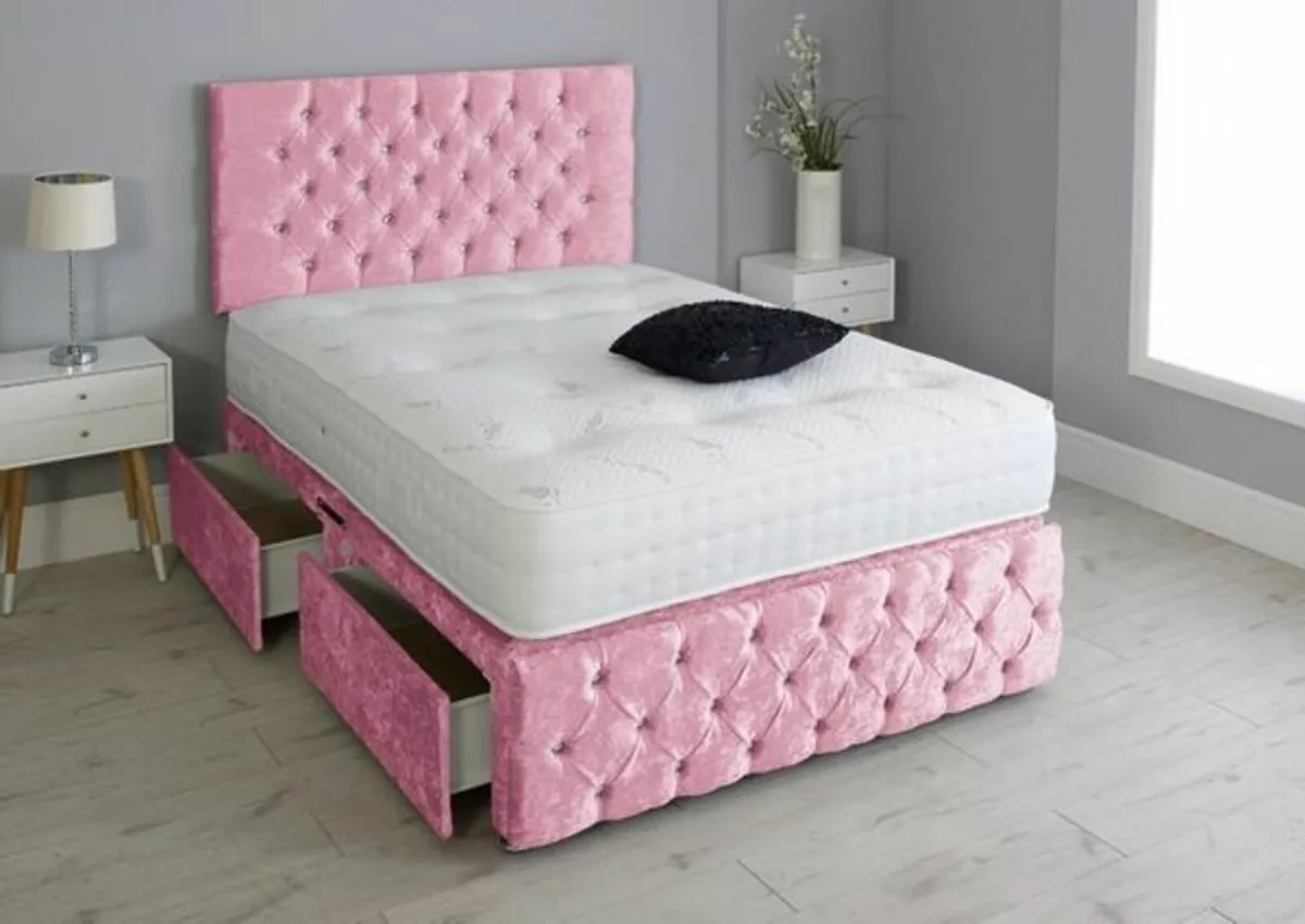 "Paris Chesterfield Divan Storage Bed" - Image 3