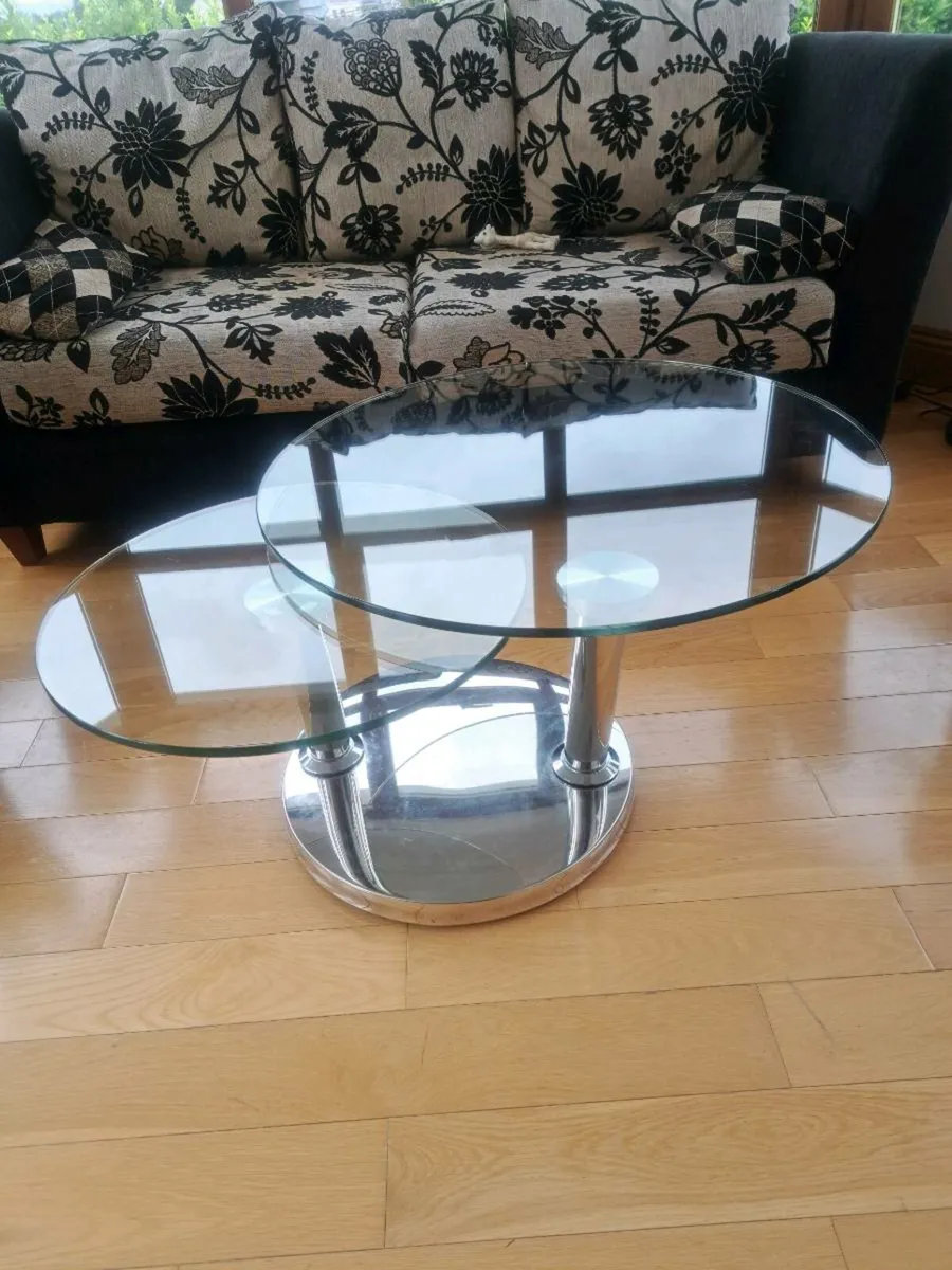 Glass Swivel Coffee Table - Image 1