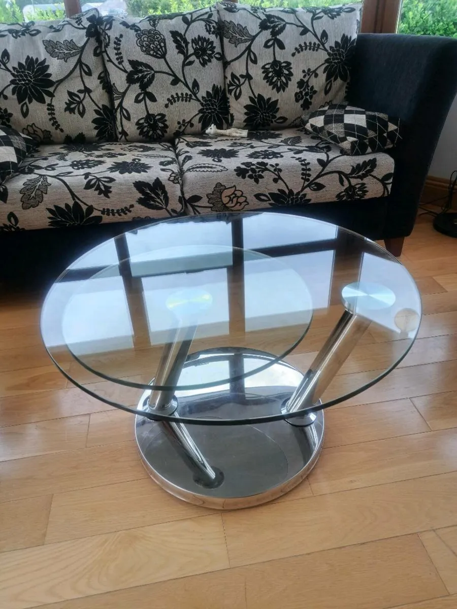 Glass Swivel Coffee Table - Image 2