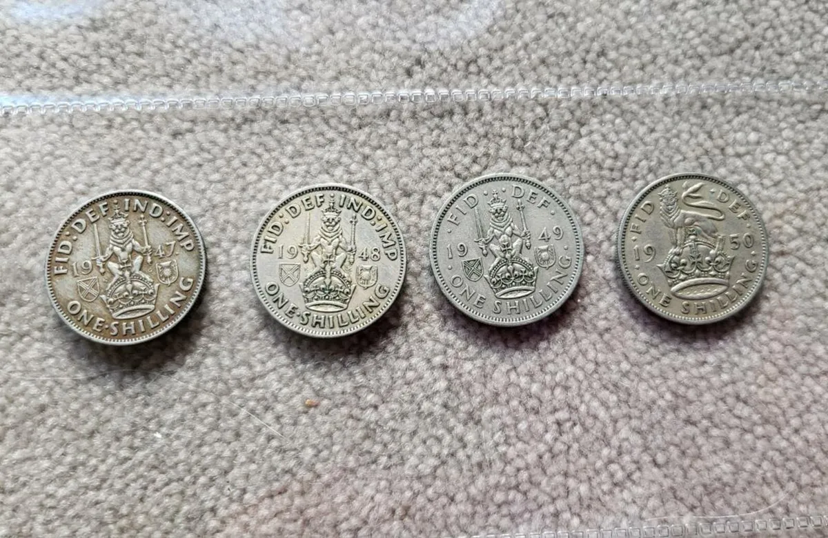 4 x Shilling, George VI - Image 1
