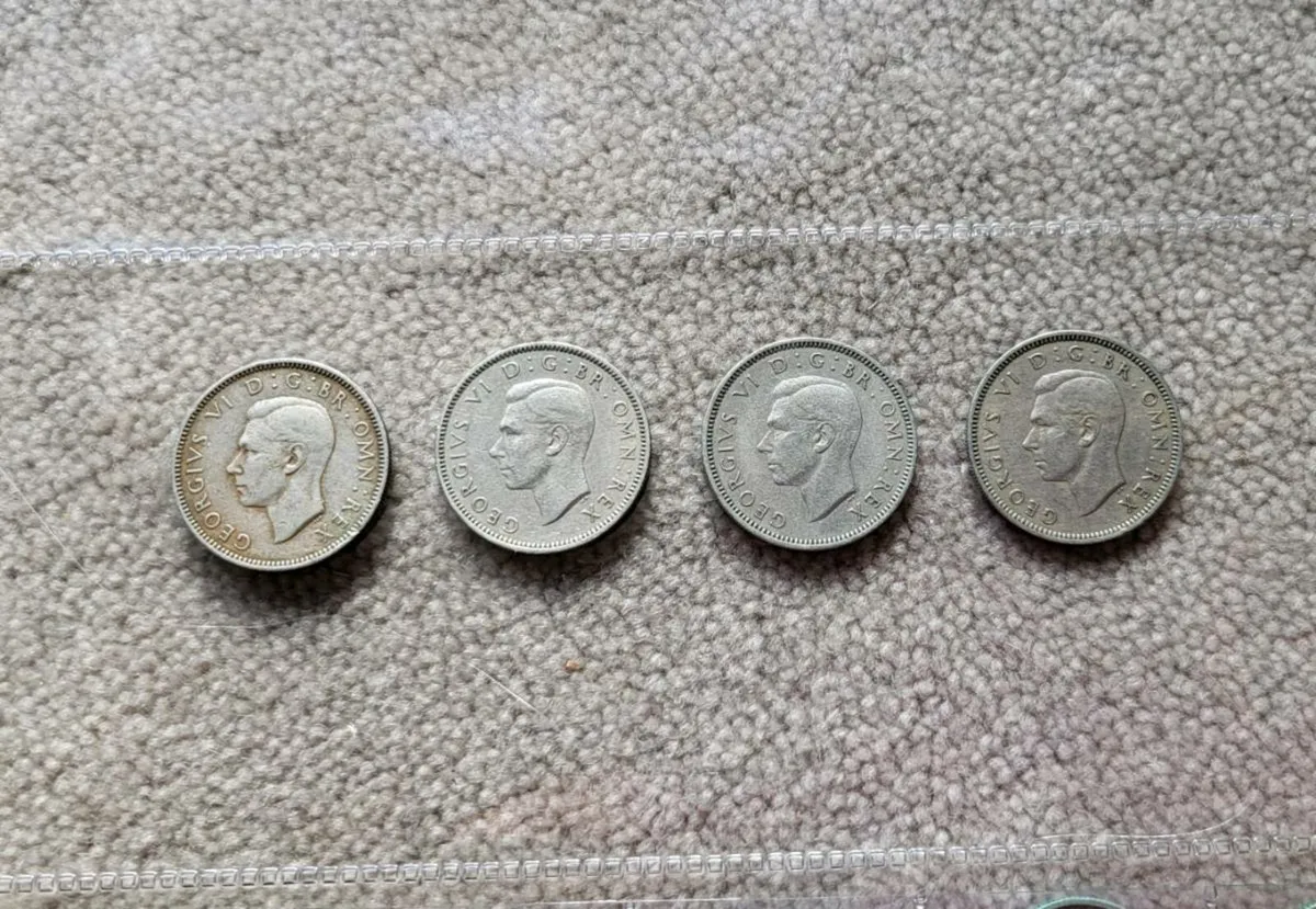 4 x Shilling, George VI - Image 2