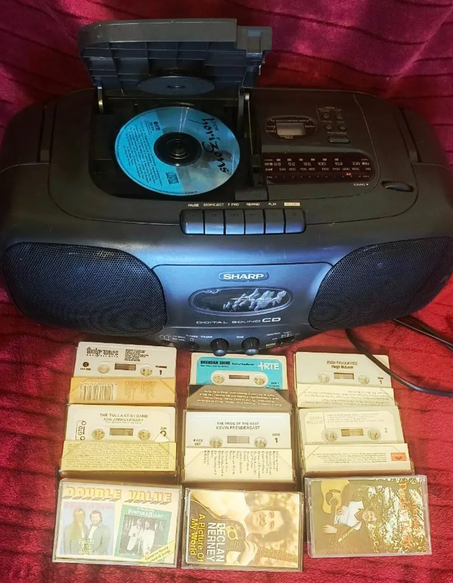 Sharp QT-CD44H Cassette Recorder  CD Tapes - Image 1