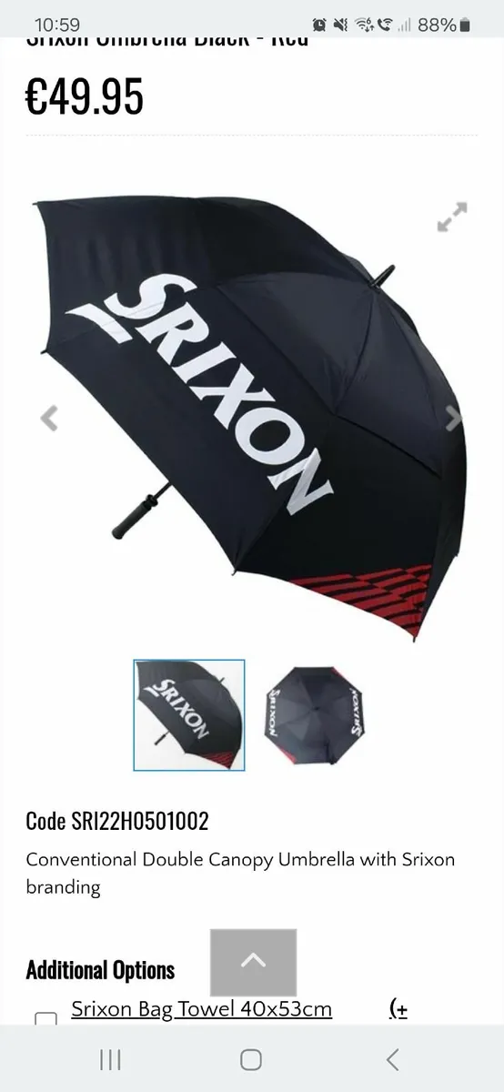 Srixon Double Canopy Umbrella - Image 1