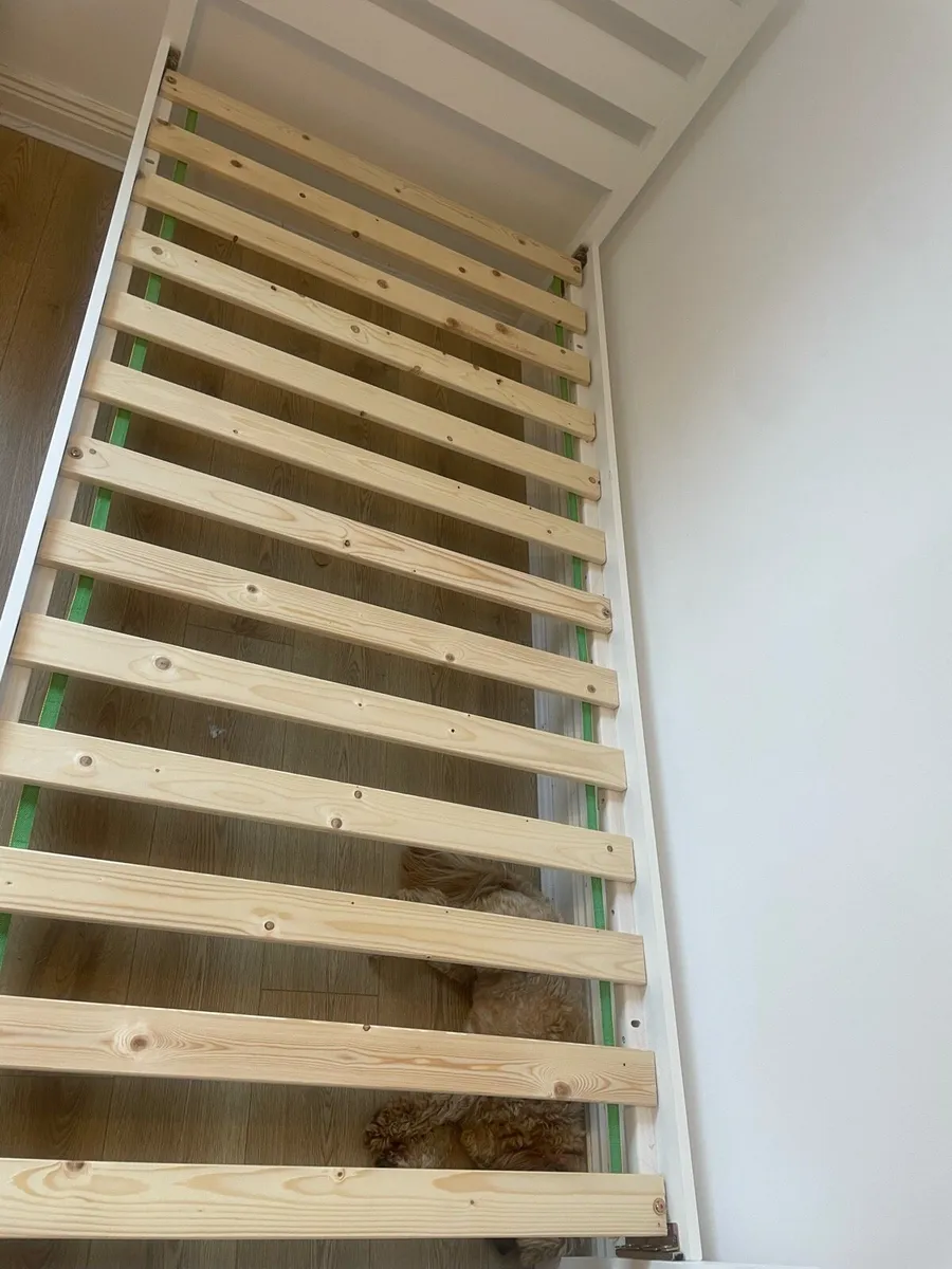 White Single Bed Frame – Like New - Image 4