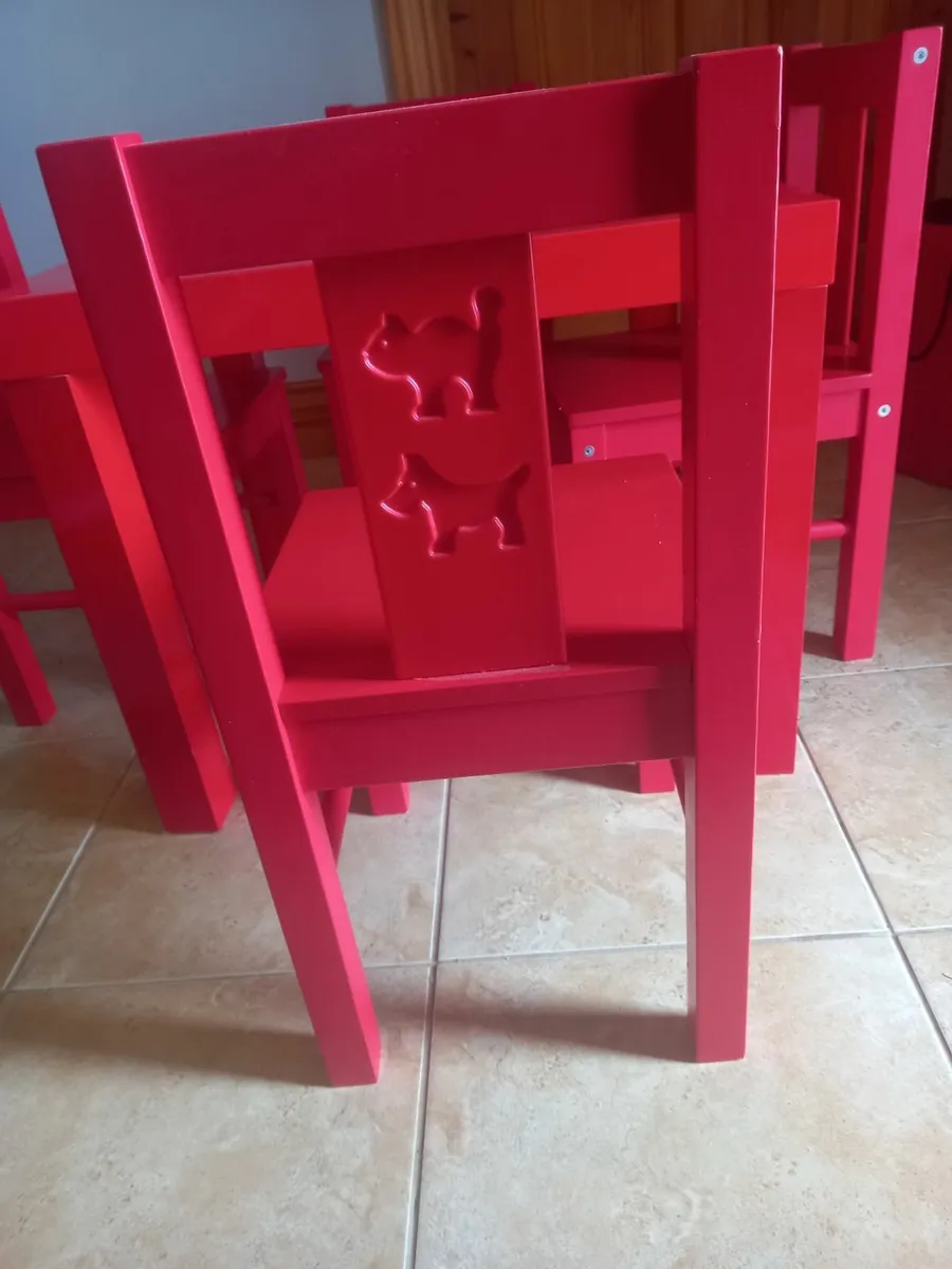 Childrens Table and chairs (Ikea - Kritter) - Image 4