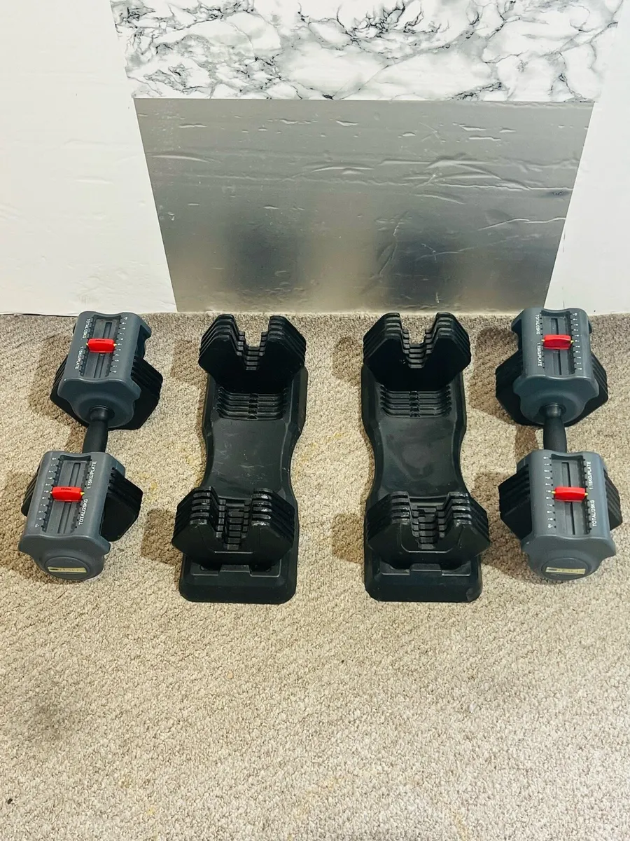 2 X 25 KG ADJUSTABLE DUMBBELLS - Image 1